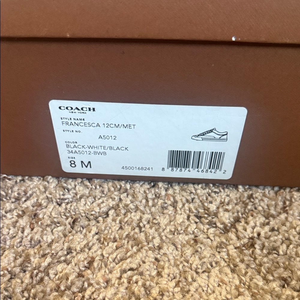 Coach Francesca Sneakers - Black and White